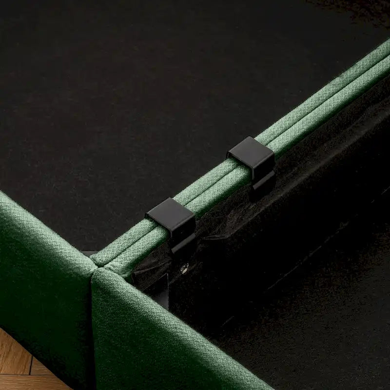 142,5 Canapé modulable d'angle en chenille avec rangement sous l'assise, combinaison DIY