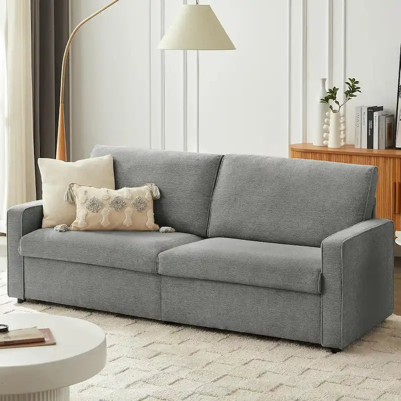80  Modern Chenille Linen Loveseat Sofa for Living Room