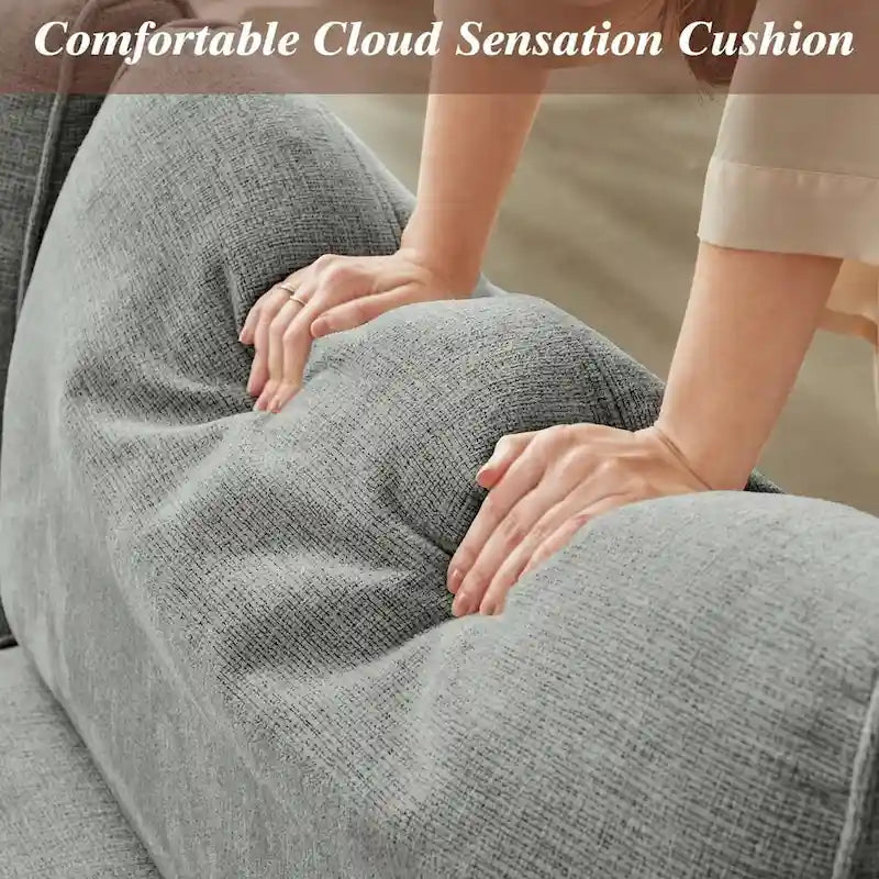 80  Modern Chenille Linen Loveseat Sofa for Living Room