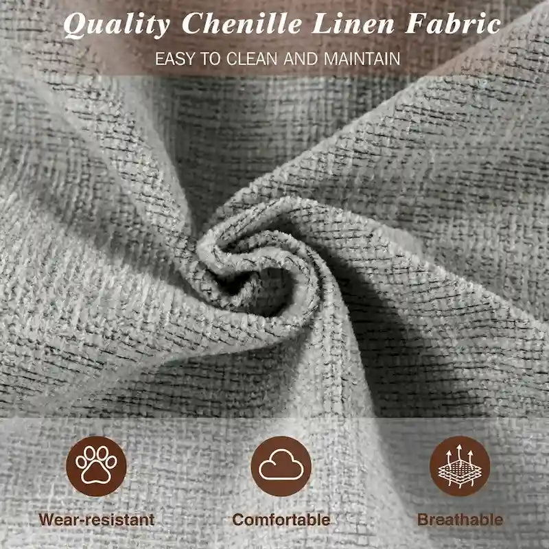 80  Modern Chenille Linen Loveseat Sofa for Living Room