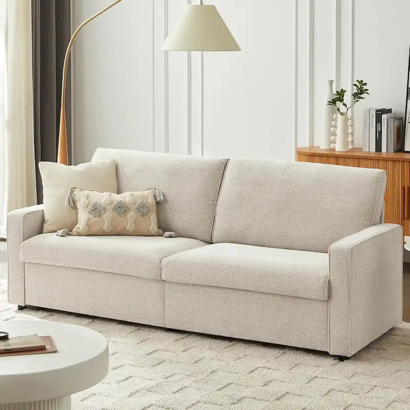 80  Modern Chenille Linen Loveseat Sofa for Living Room