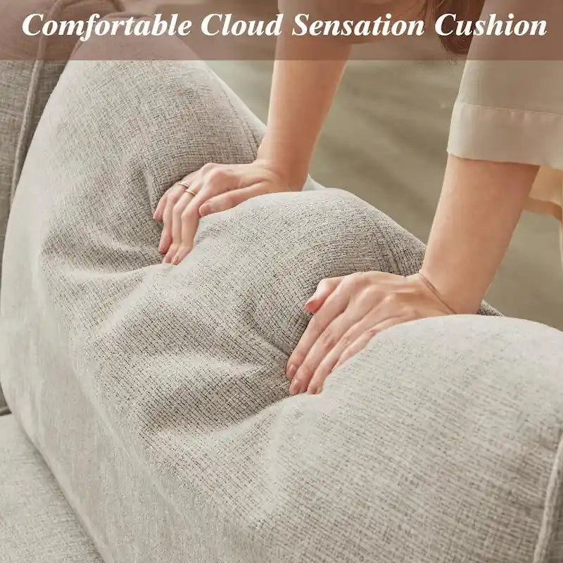 80  Modern Chenille Linen Loveseat Sofa for Living Room