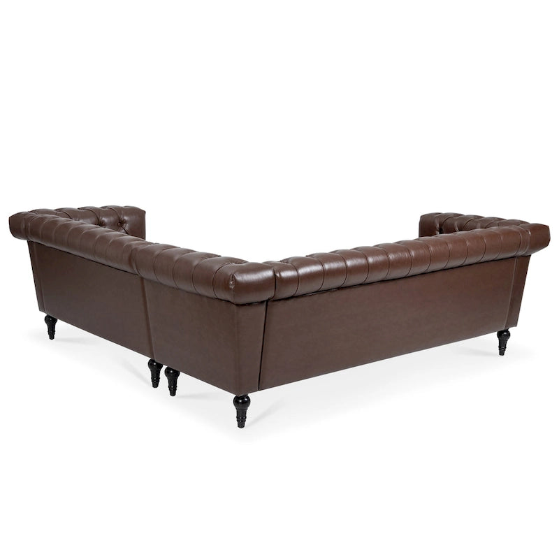 Christopher Knight Home - Clayton Luxurious Sectional Sofa with PU Leather