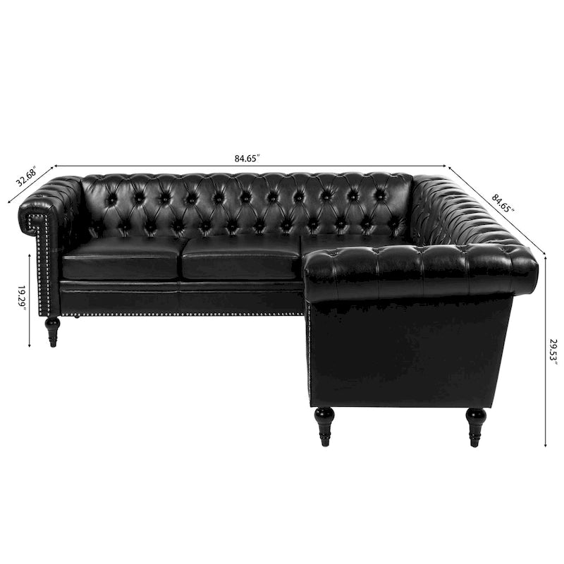 Christopher Knight Home - Clayton Luxurious Sectional Sofa with PU Leather
