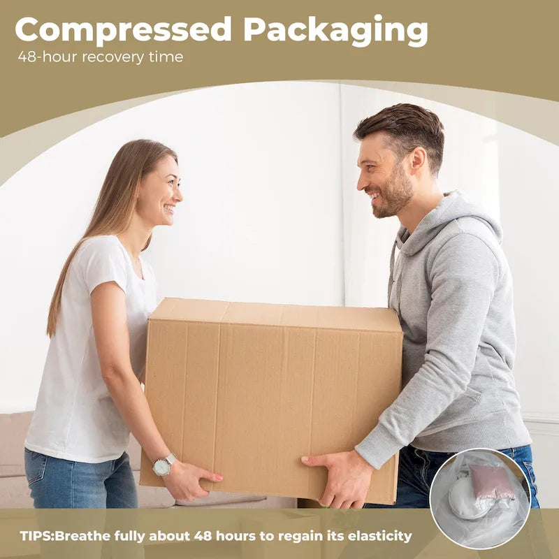 GDFStudio - Laurel Chenille 2-Seater Lazy Sofa with High-Density Foam and Oversized Comfort