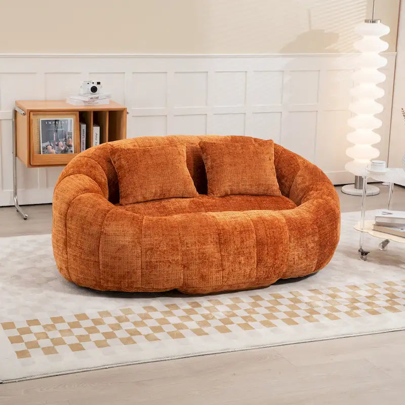 GDFStudio - Laurel Chenille 2-Seater Lazy Sofa with High-Density Foam and Oversized Comfort