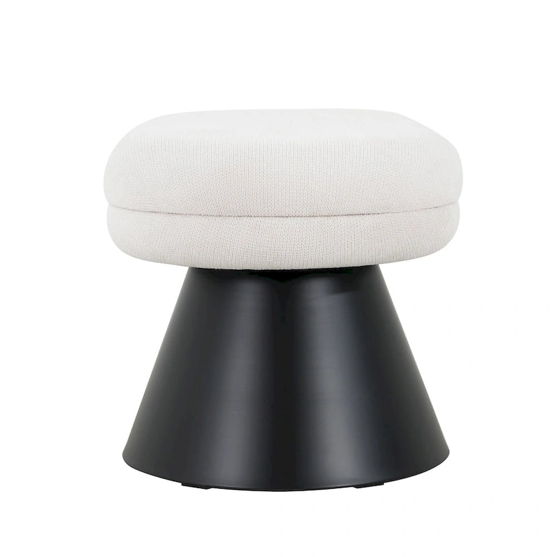 Christopher Knight Home - Nathan Upholstered Dining Bench, 2-Step Assembly Entryway & Bedroom Ottoman with Black Iron Legs