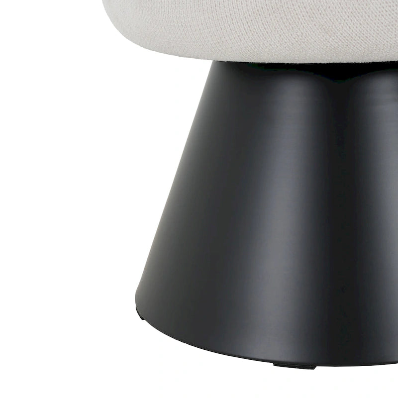 Christopher Knight Home - Nathan Upholstered Dining Bench, 2-Step Assembly Entryway & Bedroom Ottoman with Black Iron Legs