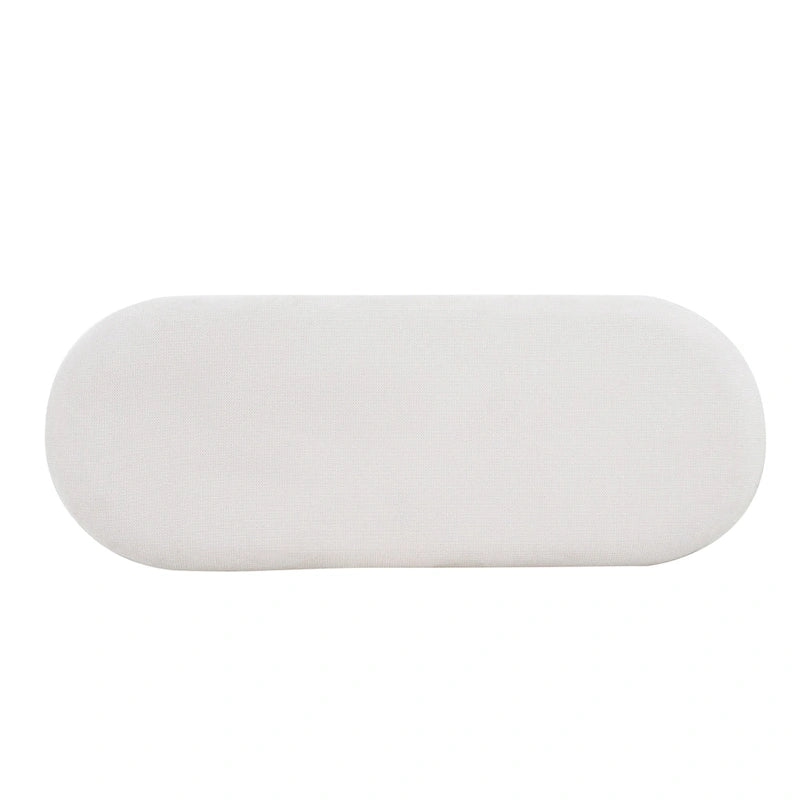 Christopher Knight Home - Nathan Upholstered Dining Bench, 2-Step Assembly Entryway & Bedroom Ottoman with Black Iron Legs