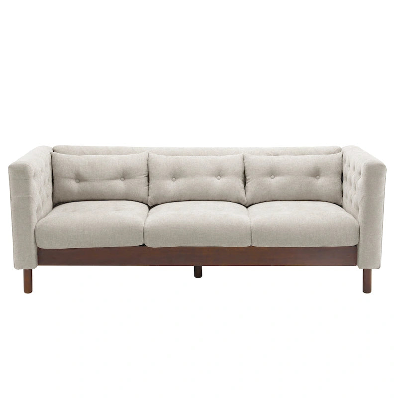 Christopher Knight Home- Modern Upholstered 3-Seater Tufted Sofa Couch for Living Room