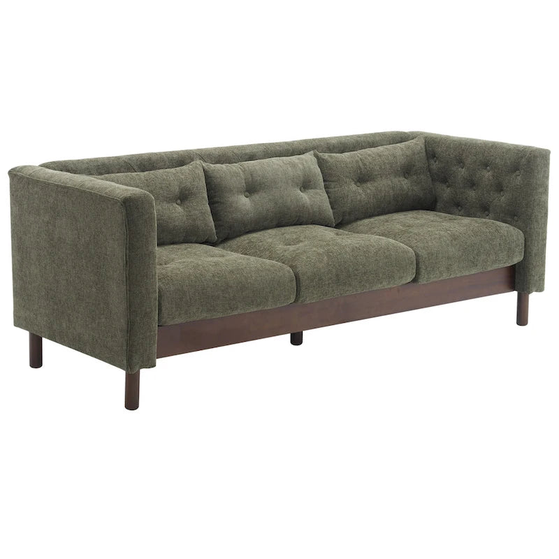 Christopher Knight Home- Modern Upholstered 3-Seater Tufted Sofa Couch for Living Room