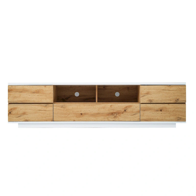 Adley 80-Inch Modern TV Stand with Concealed Storage by GDFStudio