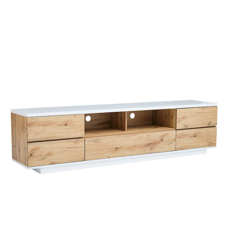 Adley 80-Inch Modern TV Stand with Concealed Storage by GDFStudio