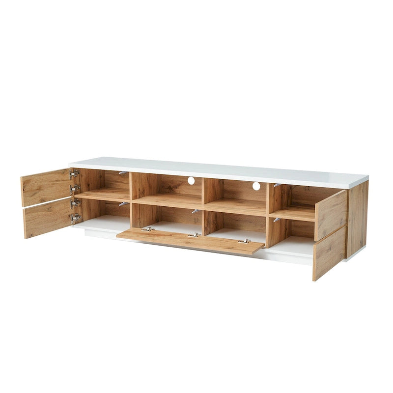 Adley 80-Inch Modern TV Stand with Concealed Storage by GDFStudio
