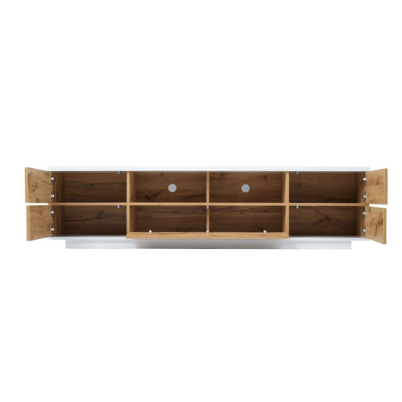 Adley 80-Inch Modern TV Stand with Concealed Storage by GDFStudio