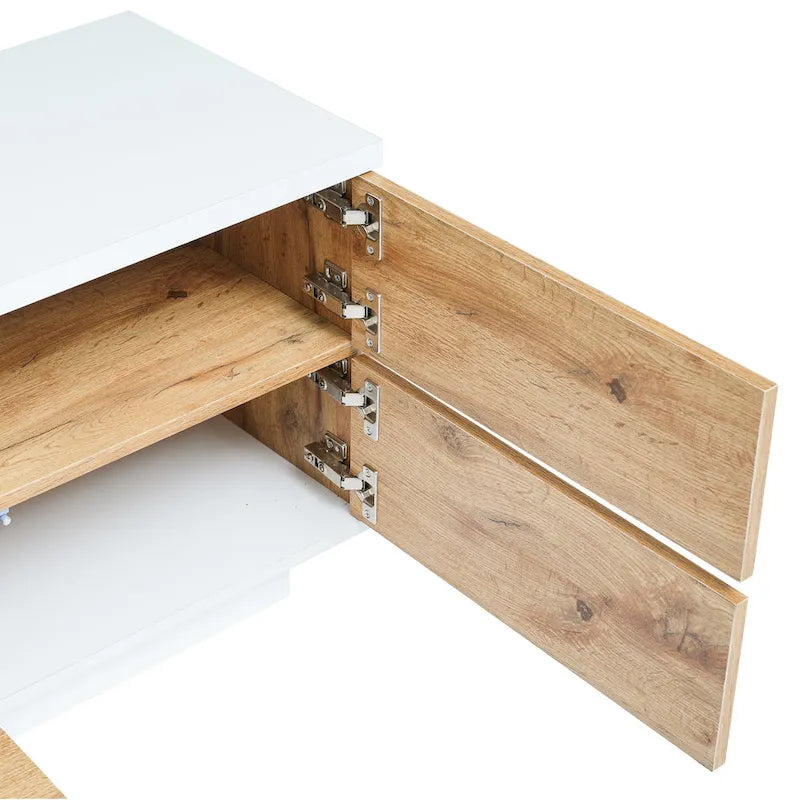 Adley 80-Inch Modern TV Stand with Concealed Storage by GDFStudio