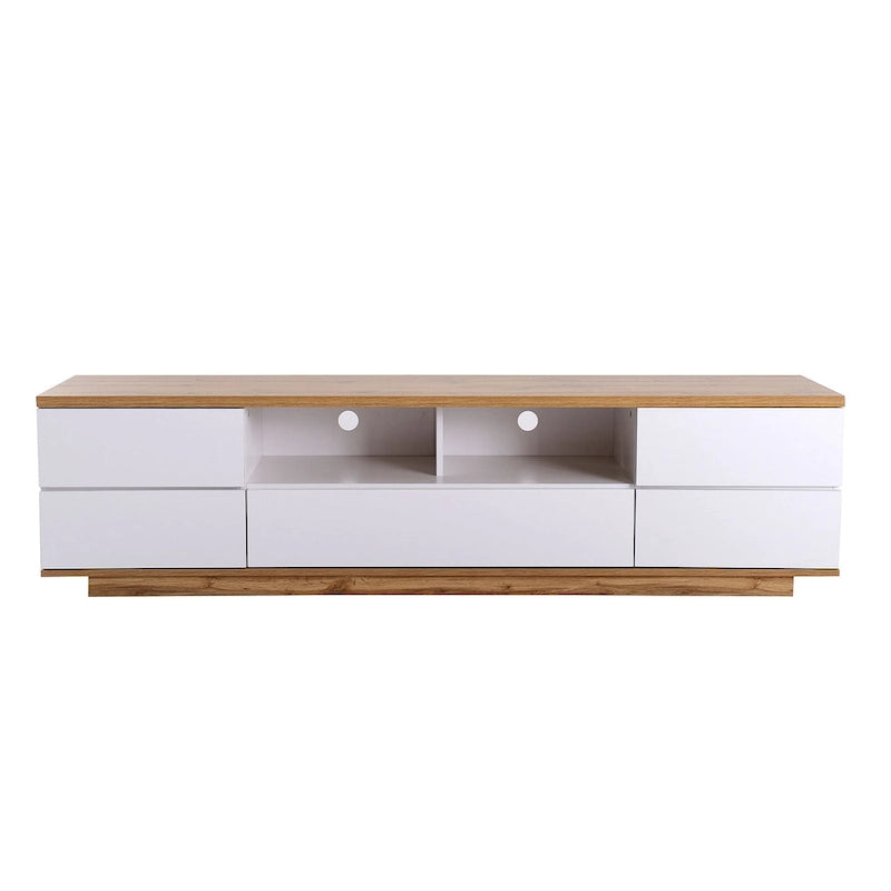Adley 80-Inch Modern TV Stand with Concealed Storage by GDFStudio