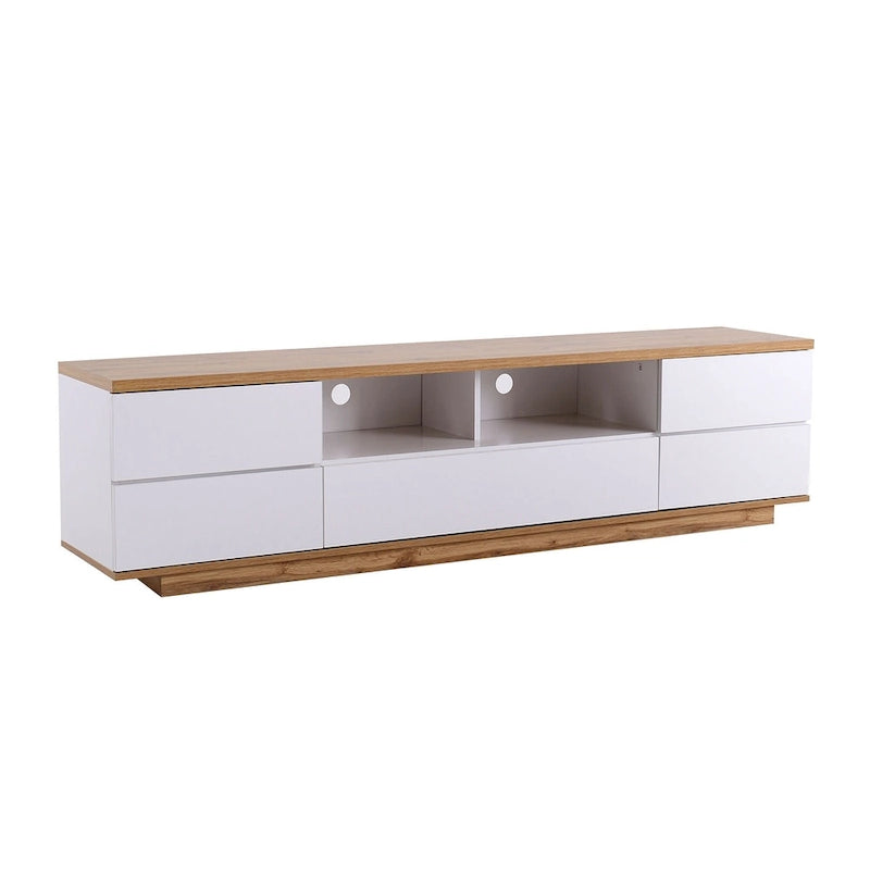 Adley 80-Inch Modern TV Stand with Concealed Storage by GDFStudio