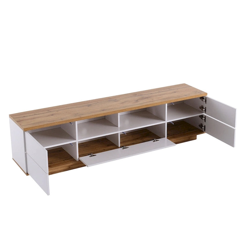 Adley 80-Inch Modern TV Stand with Concealed Storage by GDFStudio