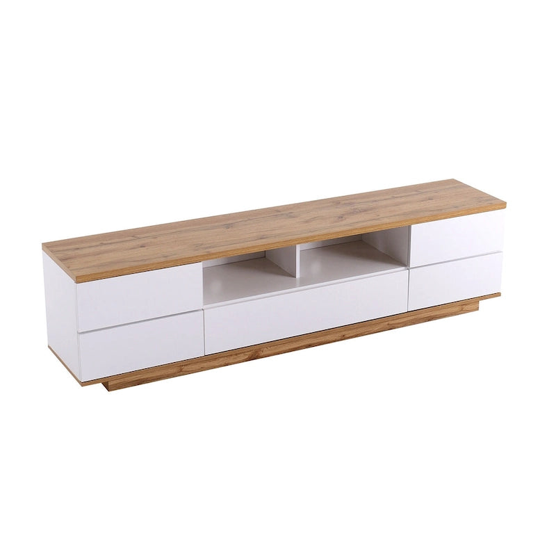 Adley 80-Inch Modern TV Stand with Concealed Storage by GDFStudio