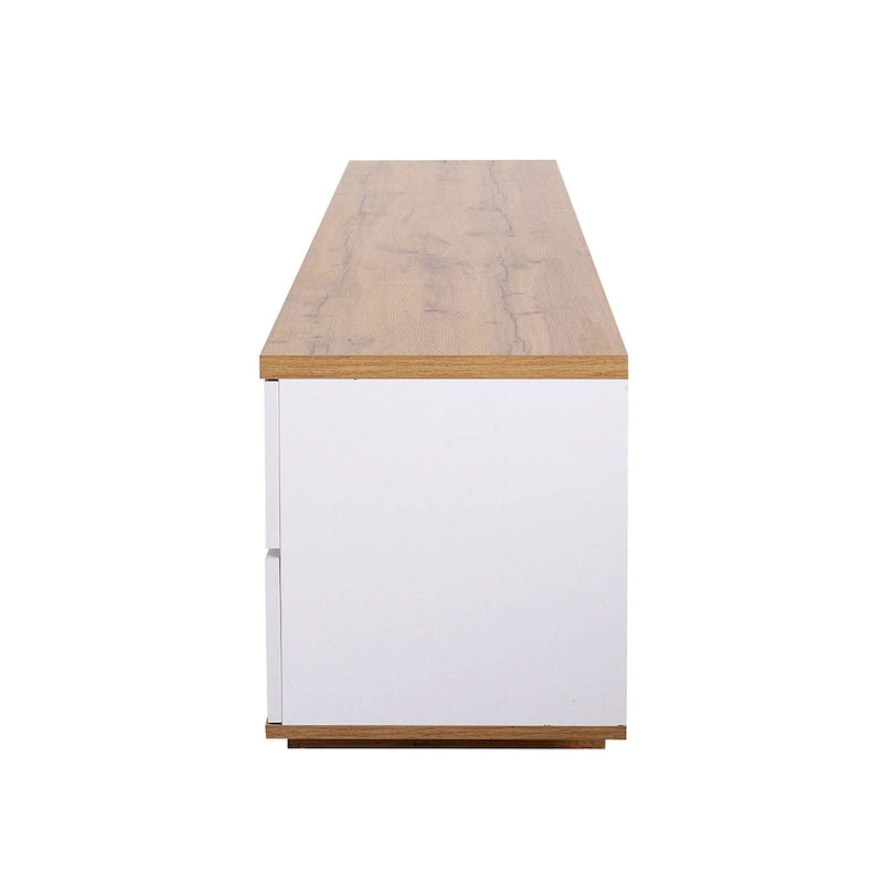 Adley 80-Inch Modern TV Stand with Concealed Storage by GDFStudio
