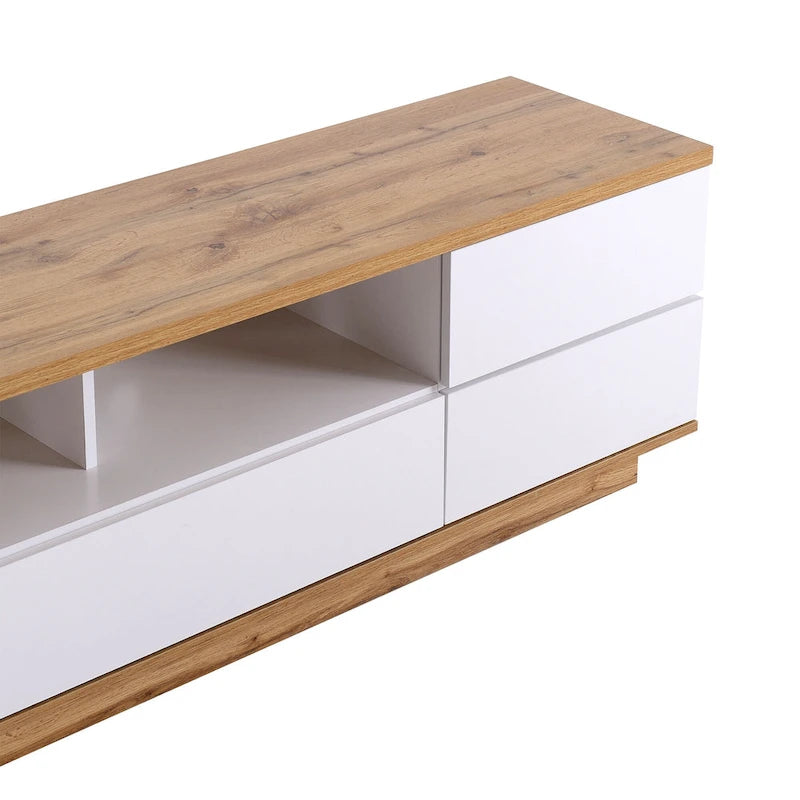 Adley 80-Inch Modern TV Stand with Concealed Storage by GDFStudio