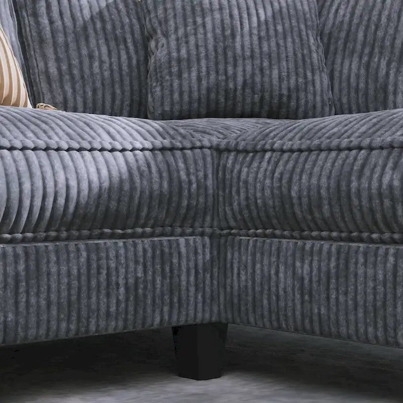 Christopher Knight Home - Jackson Oversized L-Shaped Corduroy Corner Couch with Armrest Storage