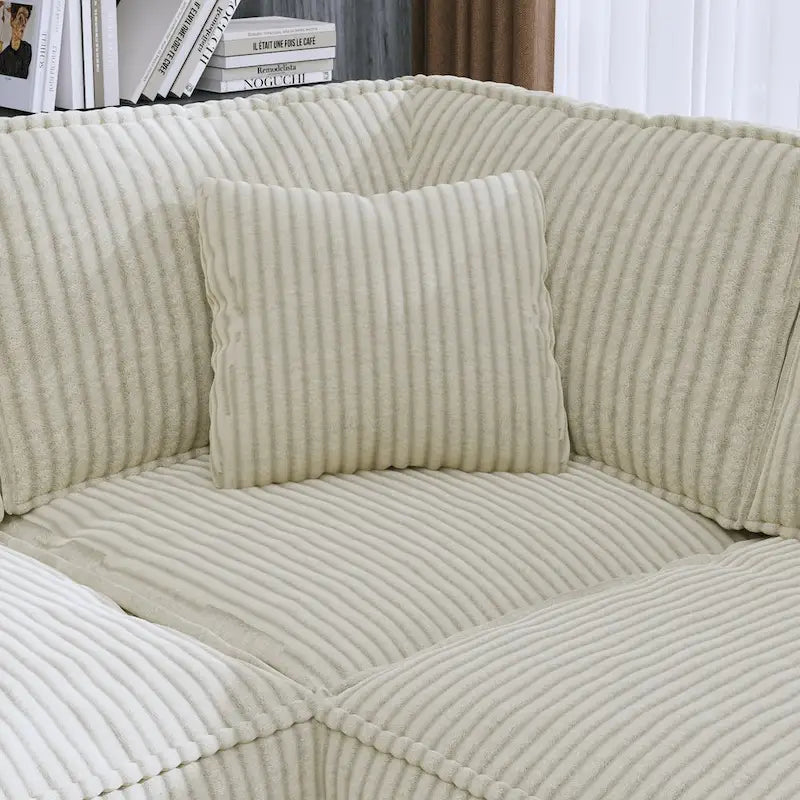 Christopher Knight Home - Jackson Oversized L-Shaped Corduroy Corner Couch with Armrest Storage