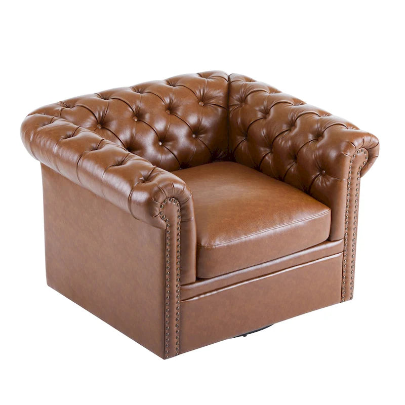 Wiers Chesterfield Swivel Tufted Club Chair by Christopher Knight Home