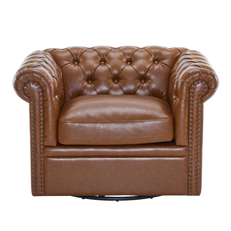 Wiers Chesterfield Swivel Tufted Club Chair by Christopher Knight Home