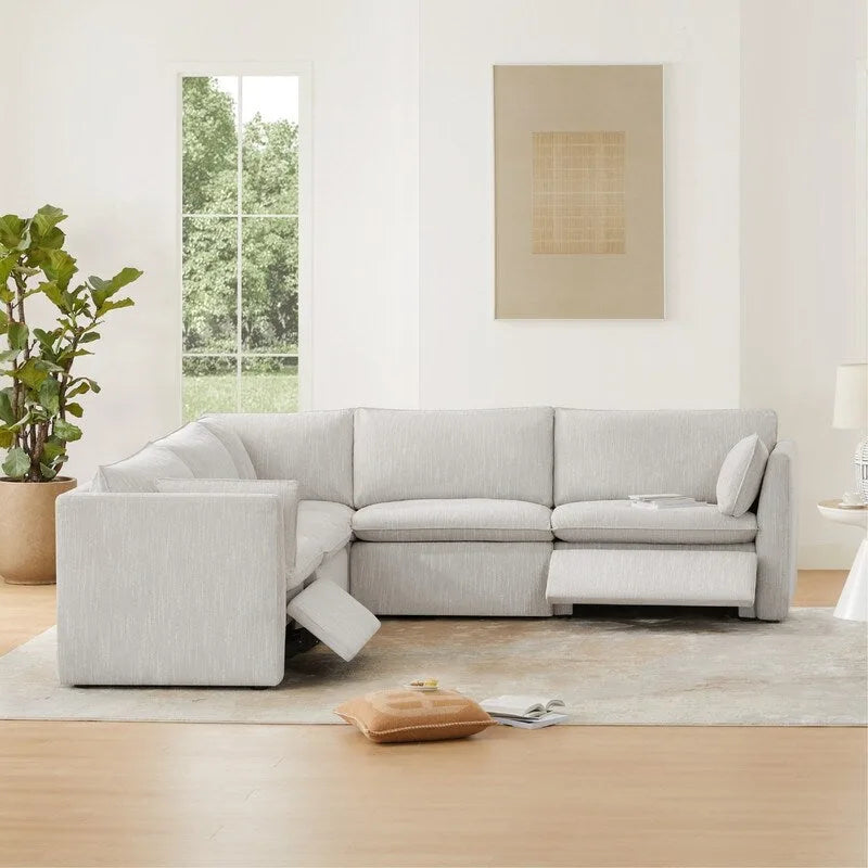 Cypress 107 W Power Reclining Sectional Sofa Couch