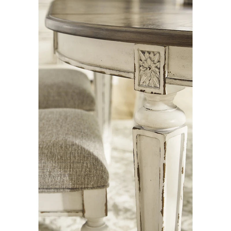 Signature Design by Ashley Realyn White/Brown 8-Piece Dining Package
