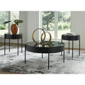 Signature Design by Ashley Ardoline Black Occasional Table Set (Set of 3) - 36  W x 36  D x 18.25  H