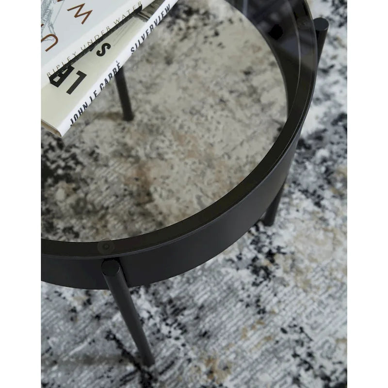 Signature Design by Ashley Ardoline Black Occasional Table Set (Set of 3) - 36  W x 36  D x 18.25  H