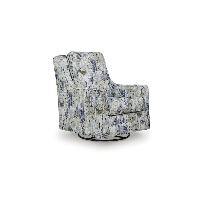 Signature Design by Ashley Dustinford Gray/Green Swivel Glider Accent Chair - 30  W x 39  D x 41  H