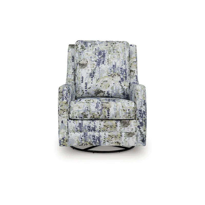 Signature Design by Ashley Dustinford Gray/Green Swivel Glider Accent Chair - 30  W x 39  D x 41  H