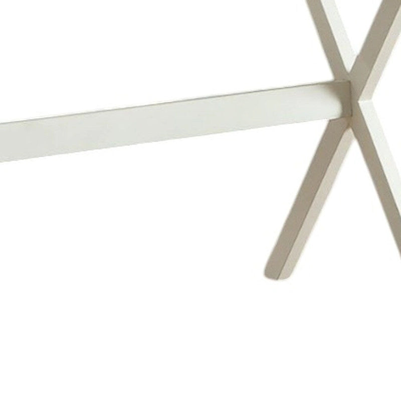 HomeRoots 34  Antiqued White Wood Flip Top Desk