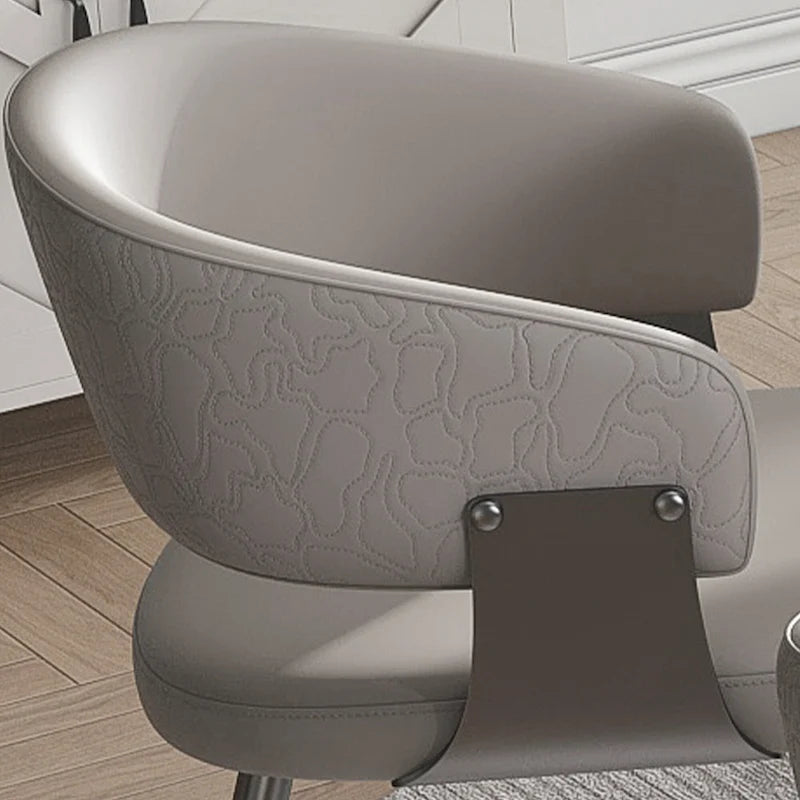 Dining Chairs Set of 2, PU Leather Kitchen Chairs with Metal Legs -Ergonomic Armrests, Comfortable Sponge Cushion, Sturdy Frame