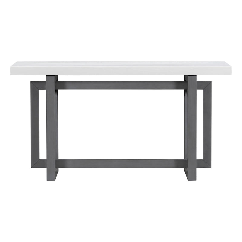 Contemporary Console Table with Wood Top, Extra Long Entryway Table for Entryway, Hallway, Living Room, Foyer, Corridor