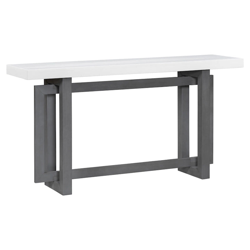Contemporary Console Table with Wood Top, Extra Long Entryway Table for Entryway, Hallway, Living Room, Foyer, Corridor