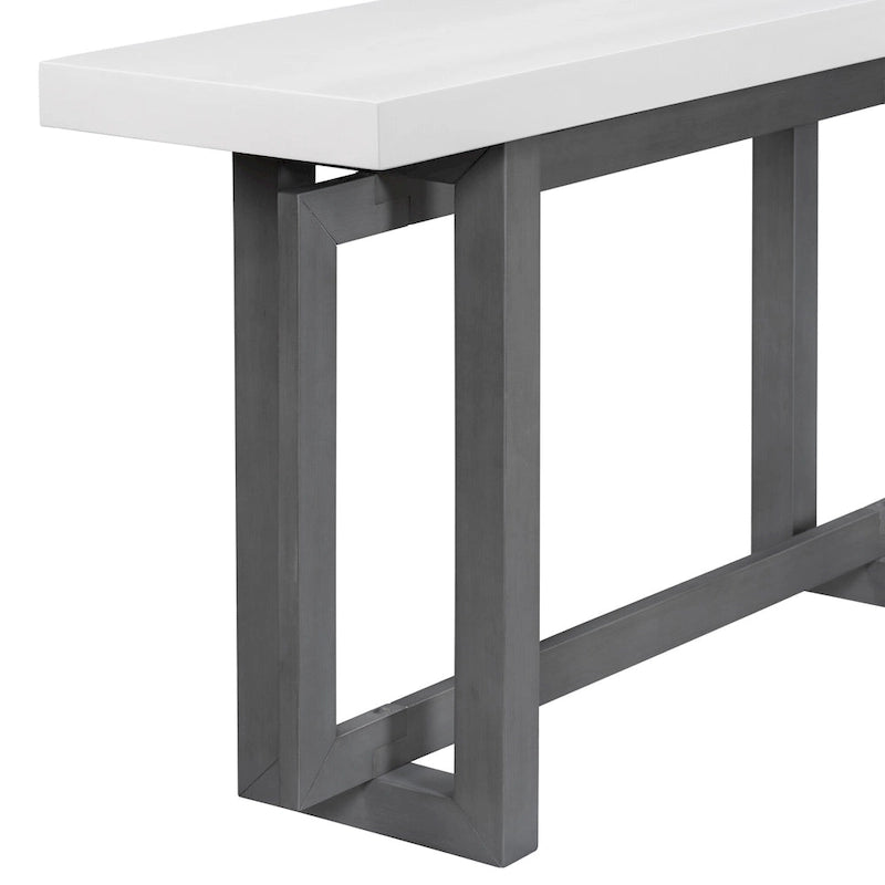 Contemporary Console Table with Wood Top, Extra Long Entryway Table for Entryway, Hallway, Living Room, Foyer, Corridor