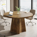 Round Conference Table for 4-6 People, 47-Inch Meeting Table