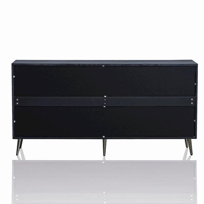 Modern Lacquered 4 Door Wooden Cabinet Sideboard Buffet Server Cabinet Storage Cabinet