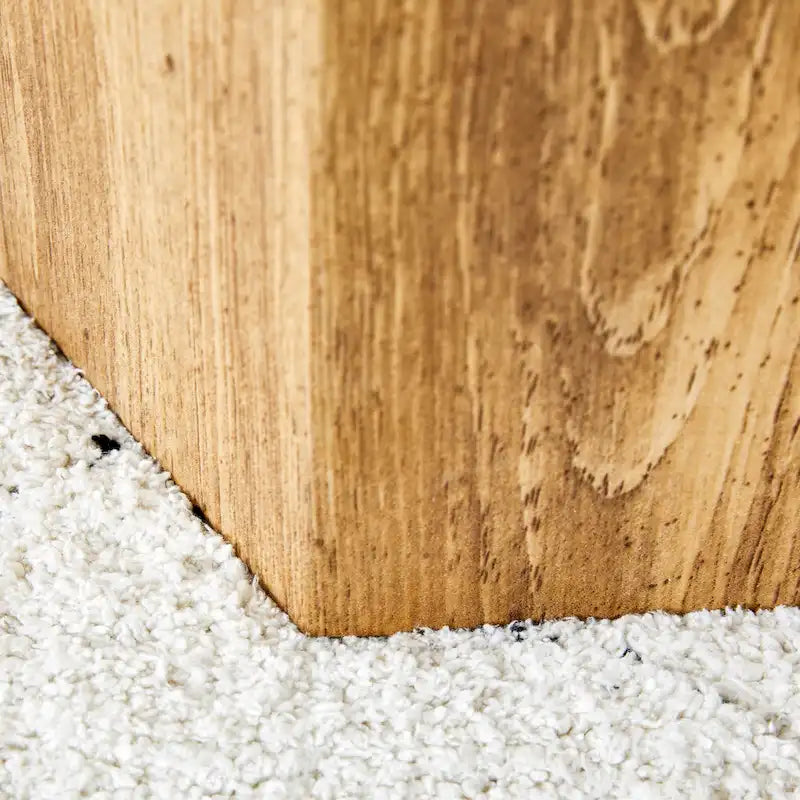 Hexagonal Coffee Table Textured Coffee Table with Non-slip Foot Mat Living Room End Table for Small Space