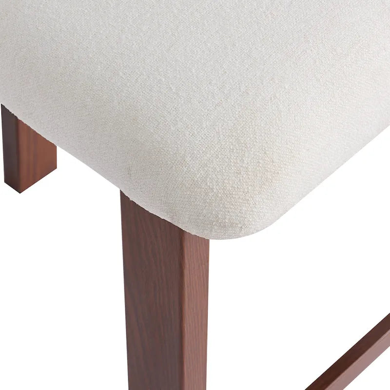 Roomfitters 26.5  Round Upholstered Counter Stools, Set of 2 Low Back Bar Chairs with Black Metal Frame