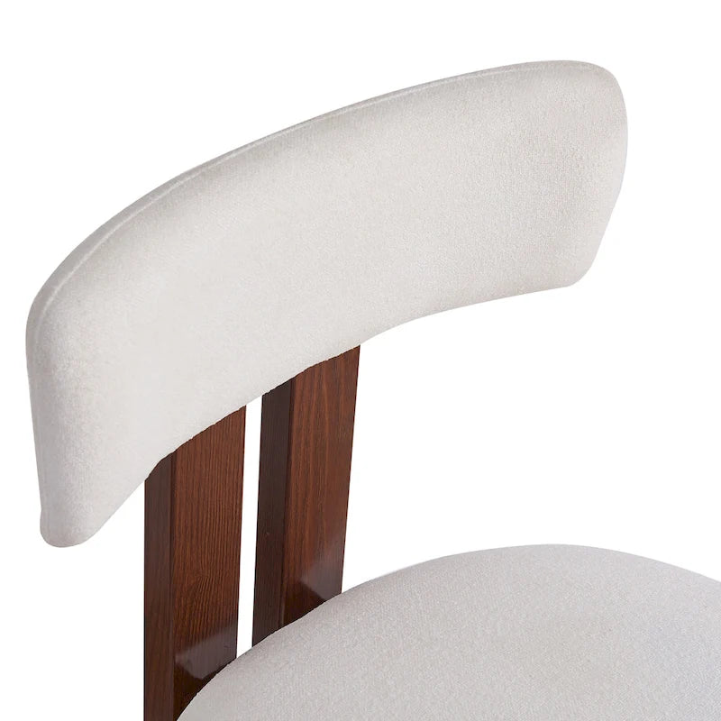 Roomfitters 26.5  Round Upholstered Counter Stools, Set of 2 Low Back Bar Chairs with Black Metal Frame