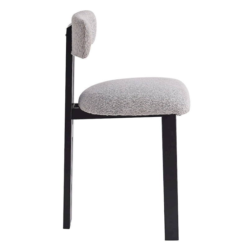 Roomfitters 26.5  Round Upholstered Counter Stools, Set of 2 Low Back Bar Chairs with Black Metal Frame