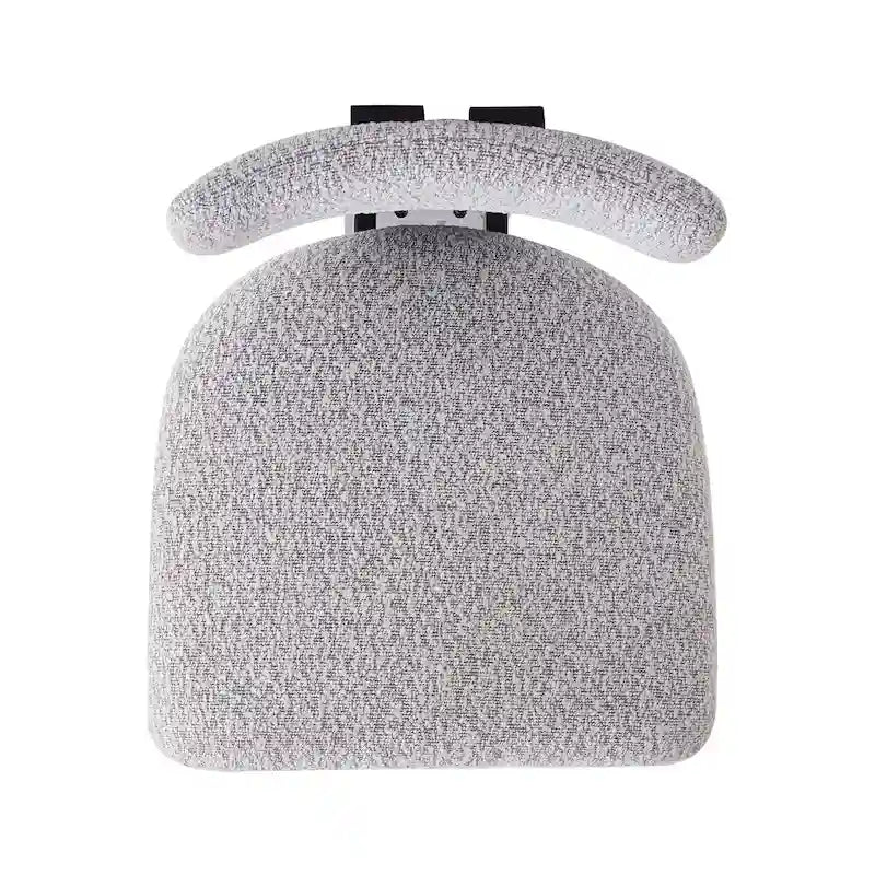 Roomfitters 26.5  Round Upholstered Counter Stools, Set of 2 Low Back Bar Chairs with Black Metal Frame