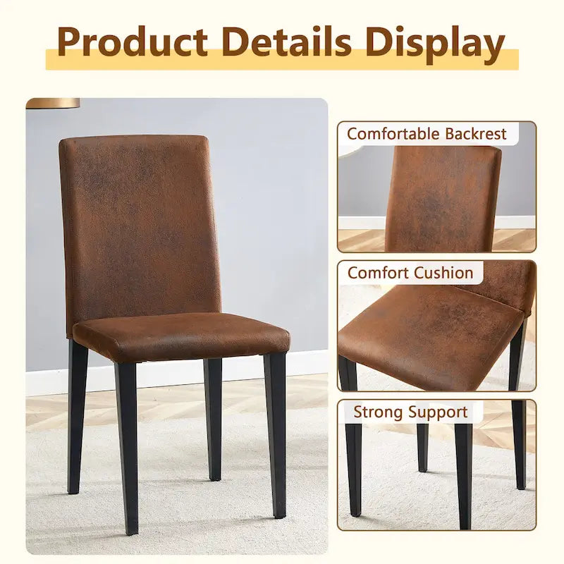 Modern Dining Table Set,Round Table with Storage & Technology Fabric Dining Chairs,Easy to Install