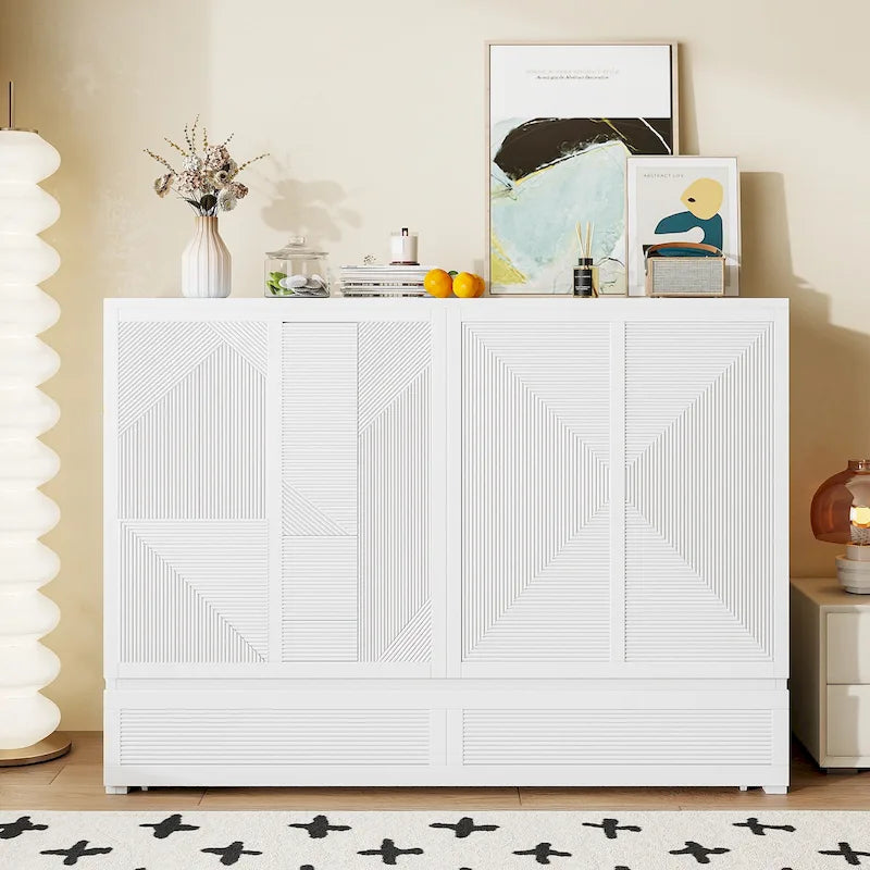 Murphy Bed with Large Drawer, USB Ports and Outlets